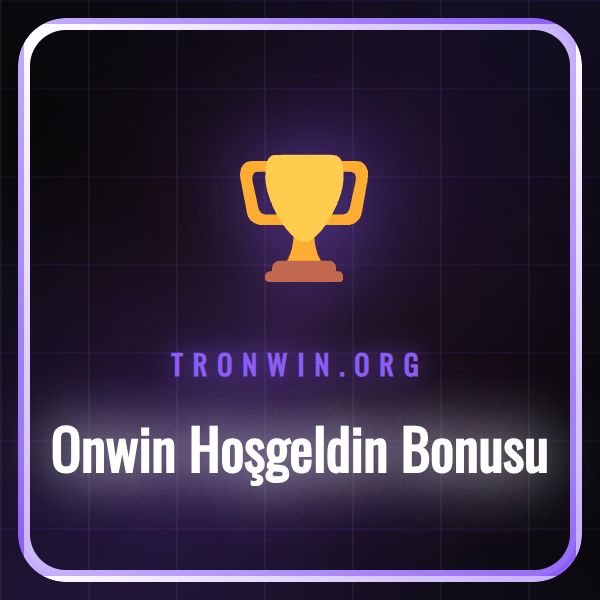 Onwin hoşgeldin bonusu kampanyasının detaylarını gösteren afiş.