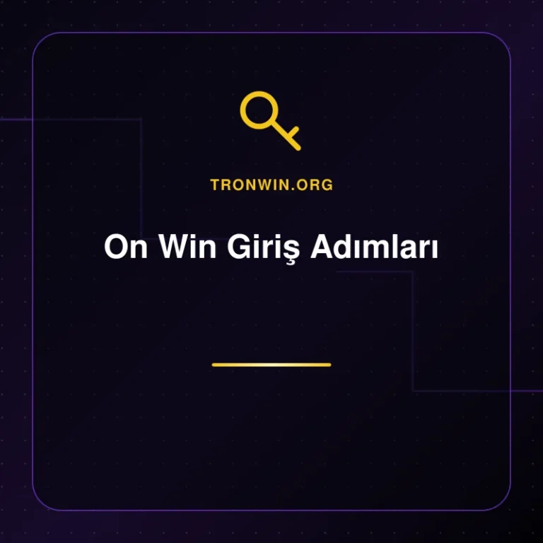 On Win Giriş Adımları - tronwin.org